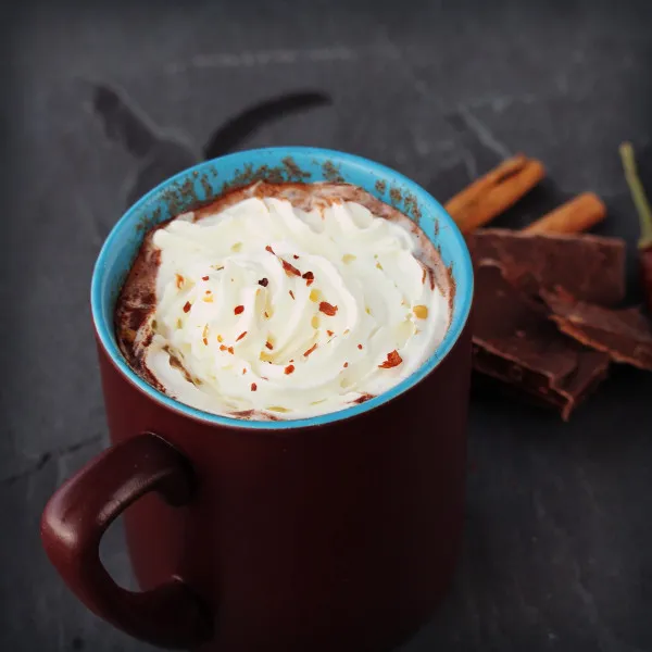 Authentieke Mexicaanse Warme Chocolade Met Chili