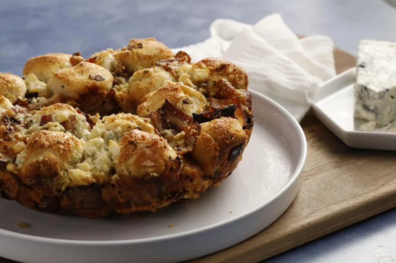 Verkruimelde bacon en Gorgonzola balletjes