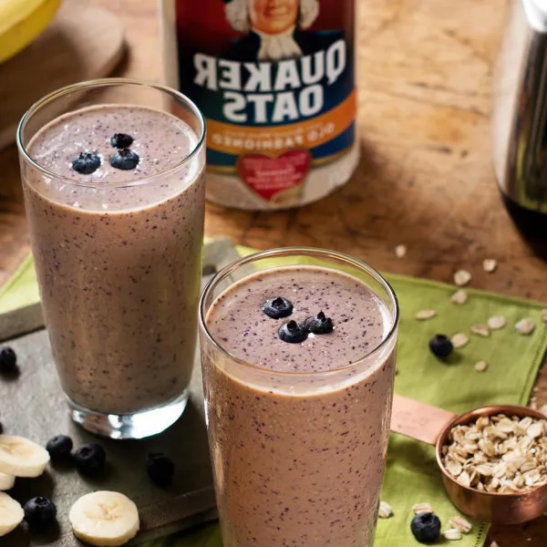 Pindakaas, Banaan, Bessen En Havermout Smoothie