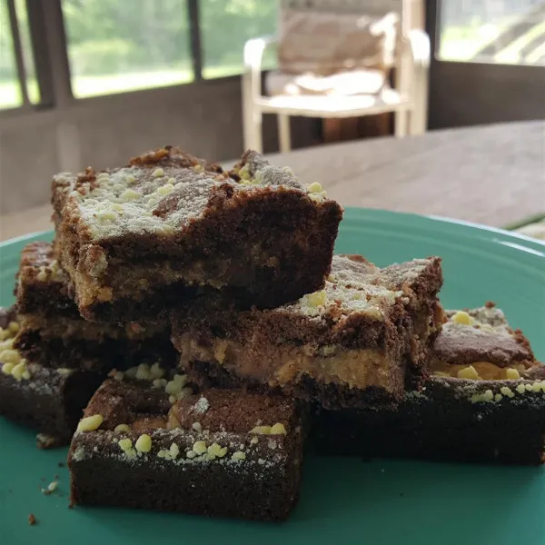 Brownies Van Pindakaasta Cake Mix