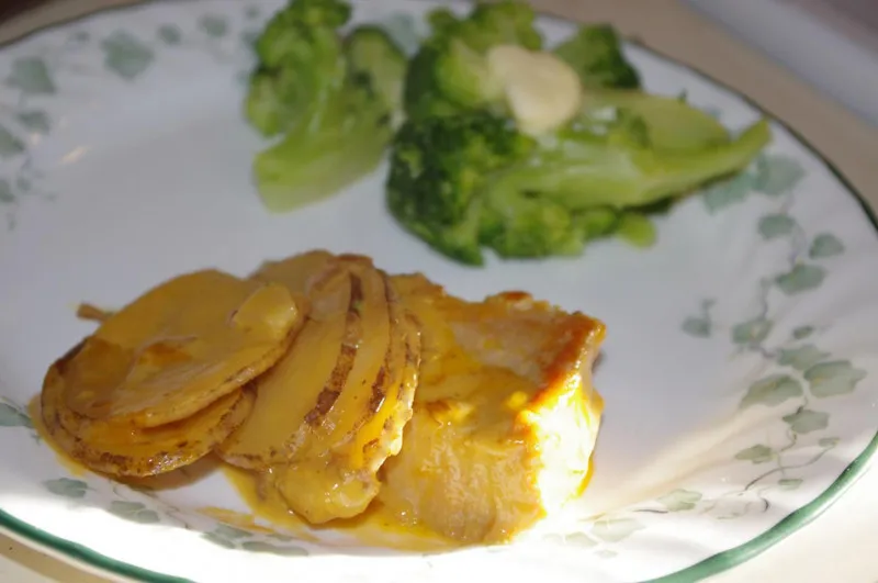 Varkenskoteletten Casserole met Kaas