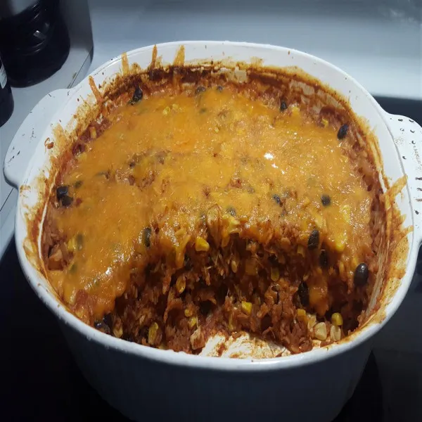 Zuidwestelijke Kip en Rijst Casserole
