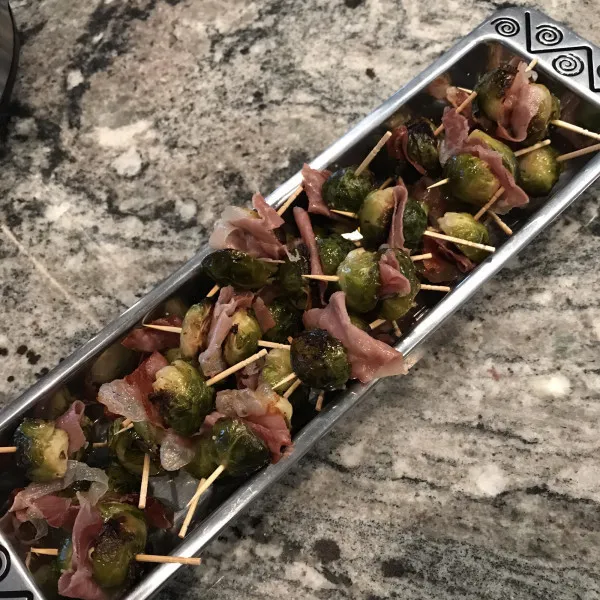 Geroosterde Spruitjes en Prosciutto Poppers