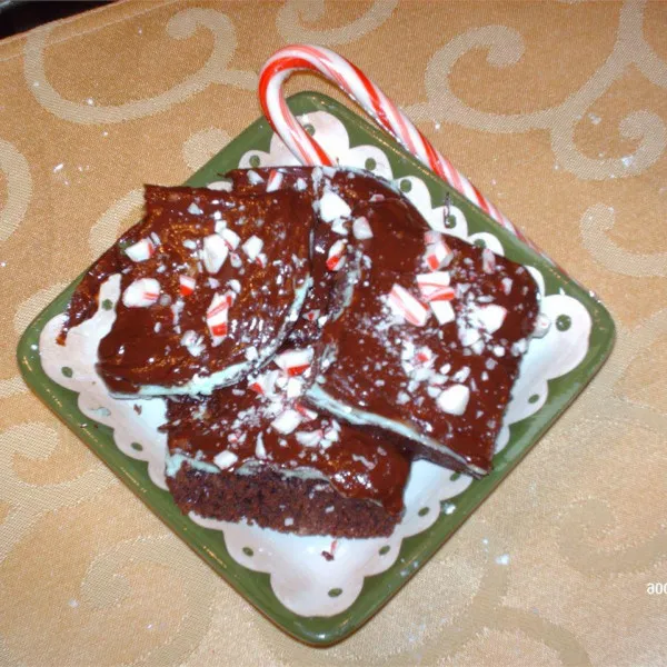 Mint En Chocolade Taart Vierkanten