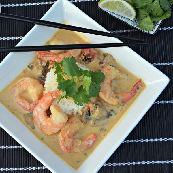 Thaise Garnalen Curry Met Kick