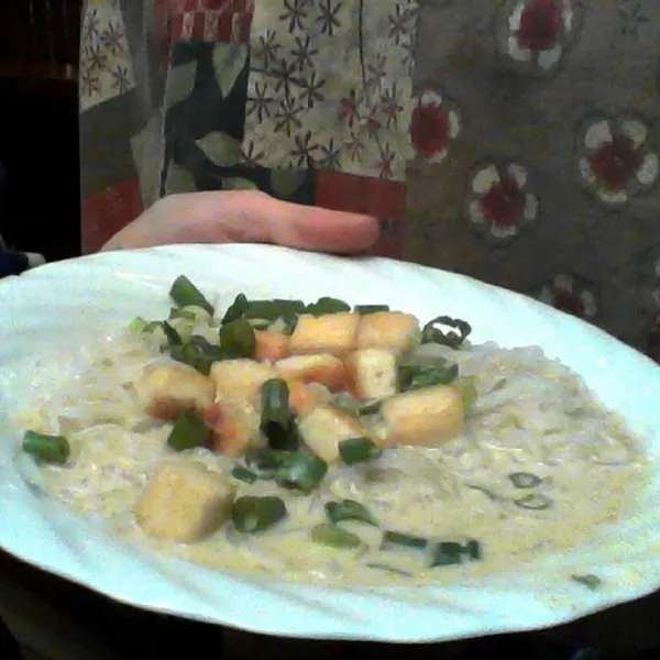 Veganistische Kokos Curry Met Tofu