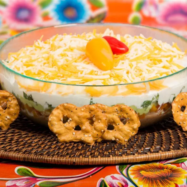 Gelaagde Dip in Mexicaanse Stijl