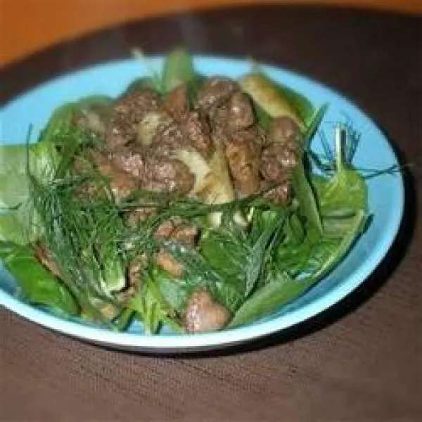 Warme Kippenlever En Venkel Salade