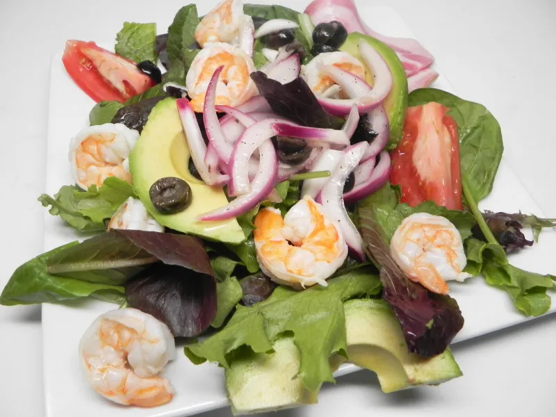 Snelle Garnalen Ensalada Met Limoen Voor Twee