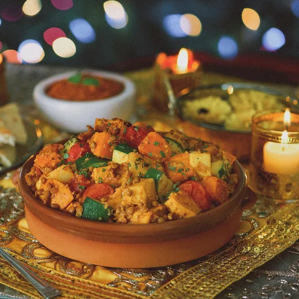 Tandoori Geroosterde Wortelgroenten Stoofpot