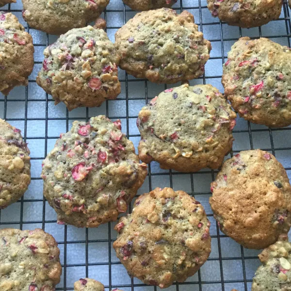 Havermout en bosbessenkoekjes
