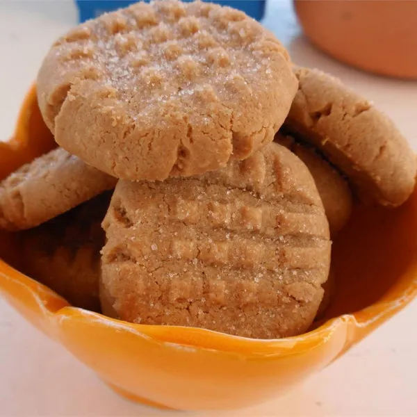 Drie Ingrediënten Pindakaaskoekjes