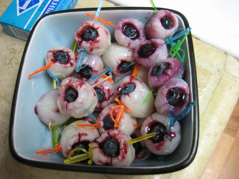 Griezelige Oogballen Voor Halloween