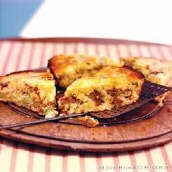 Gebacken Maïsbrood Met Worst
