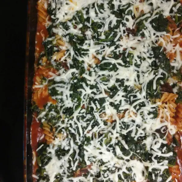 Gelaagde Spinazie Mostaccioli