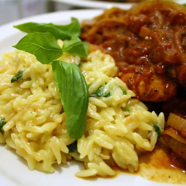 Orzo met Parmezaanse Kaas en Basilicum