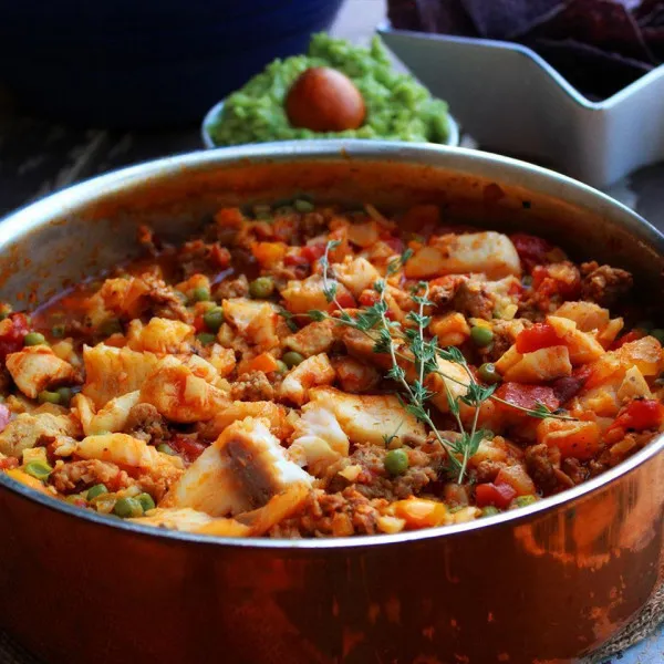 Mexicaanse Paella Met Bloemkoolrijst