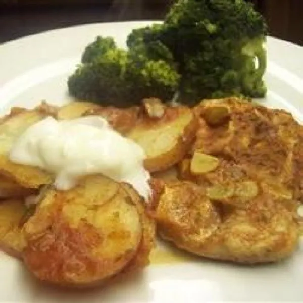Kip en aardappel saus pakketjes