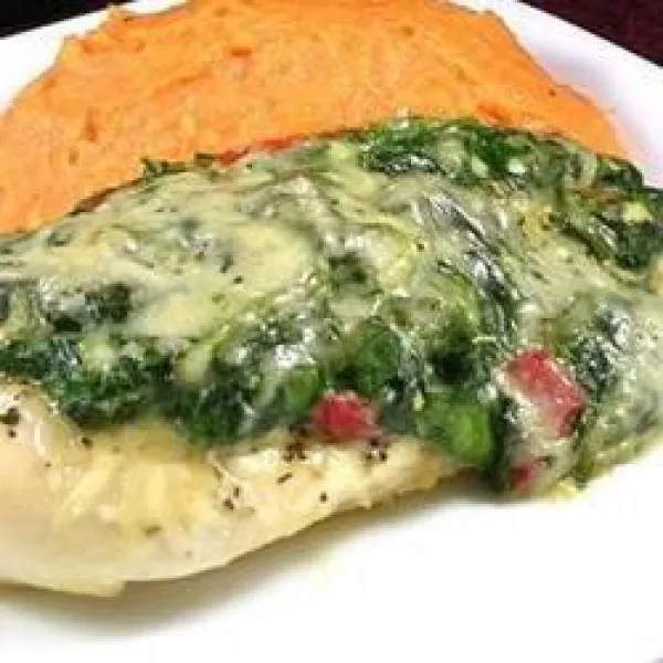 Kipfilets met Spinazie en Parmezaanse Kaas