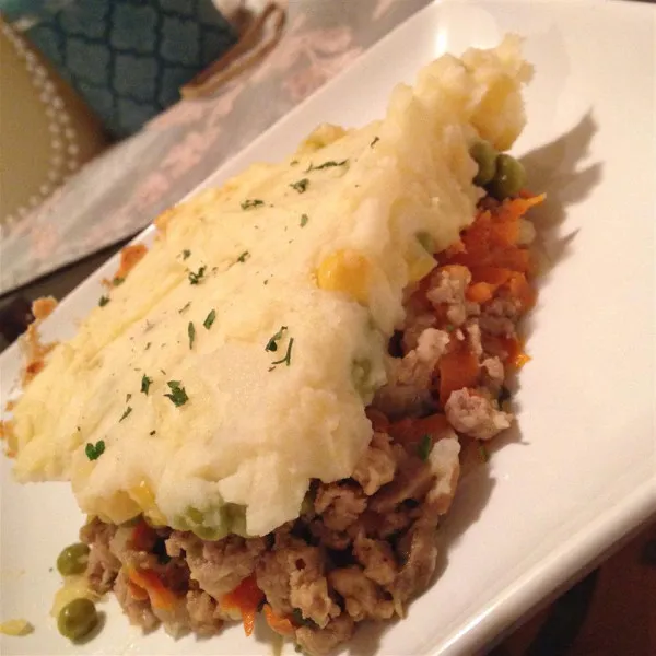 Kalkoen Taart met Aardappelpuree