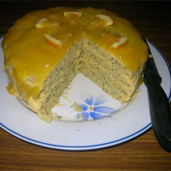 Poppy Seed Cake Met Sinaasappel Glazuur