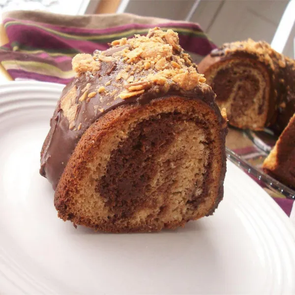 Marmer Chocolade Cake Met Pindakaas