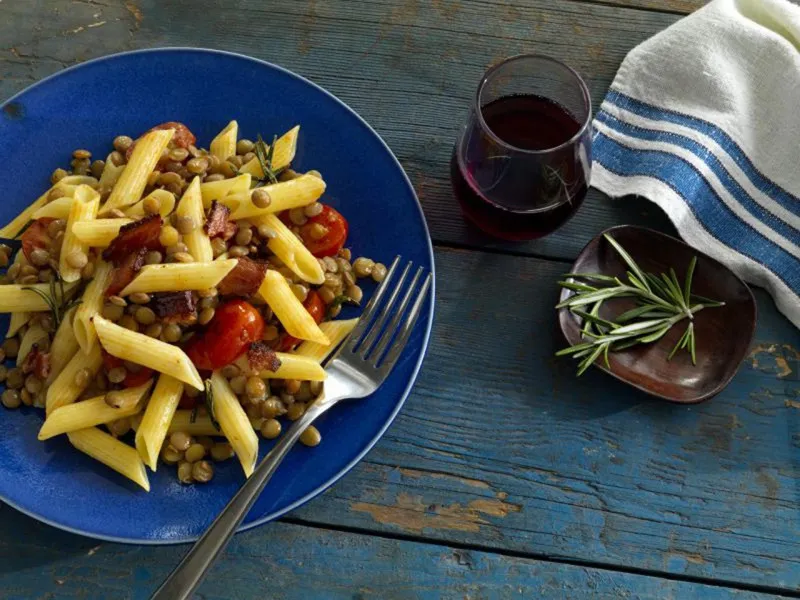 Penne Zonder Gluten Barilla® Met Linzen En Spek