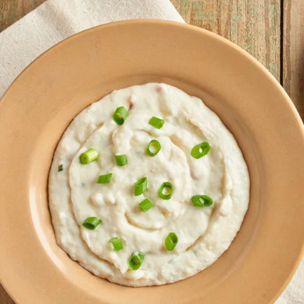 Bloemkoolpuree met Cheddar en Spek