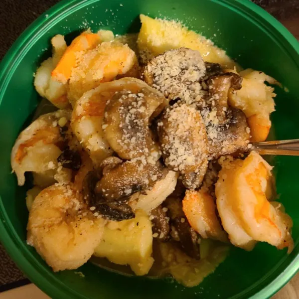 Portobello Champignon Ravioli Met Gamba's