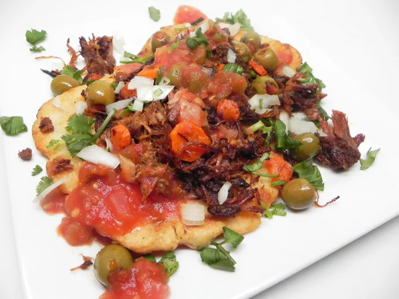 Ropa Vieja Met Arepas