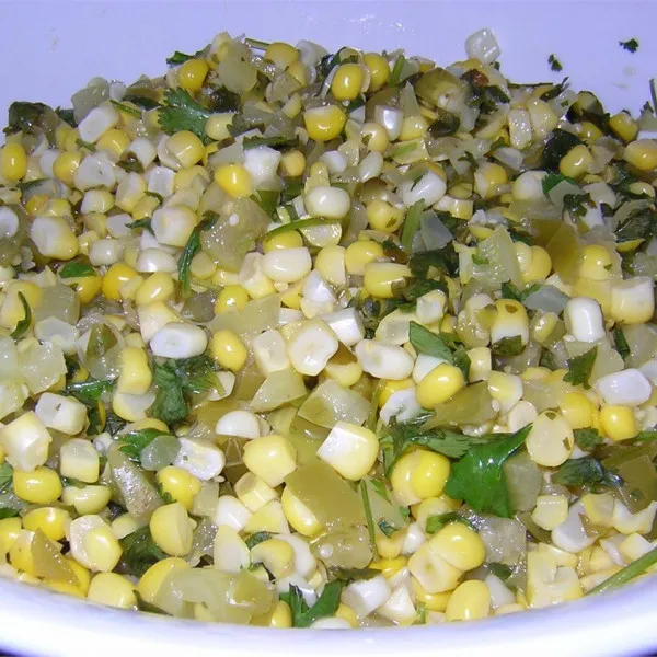 Maïs En Tomatillo Salsa