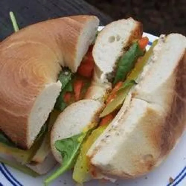 Bagelsandwich Voor Schoollunch