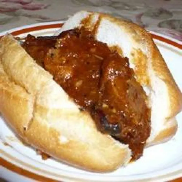 Pittige varkenssandwiches