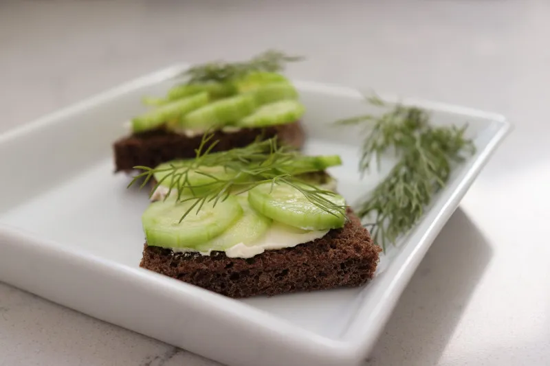 Komkommer Sandwiches Voor Feesten