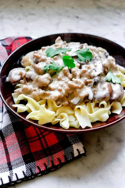Kalkoen Stroganoff