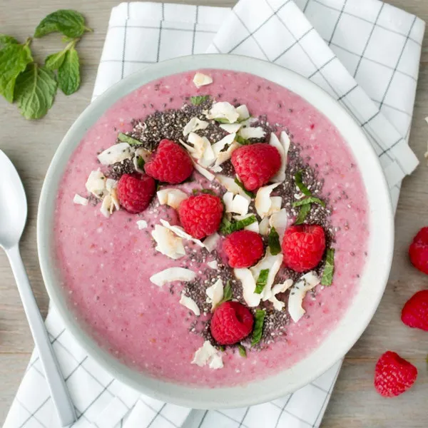 Frambozen- en Kokos Smoothiebowl