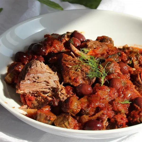 Mediterrane Rundvlees In Slowcooker Met Artisjokken