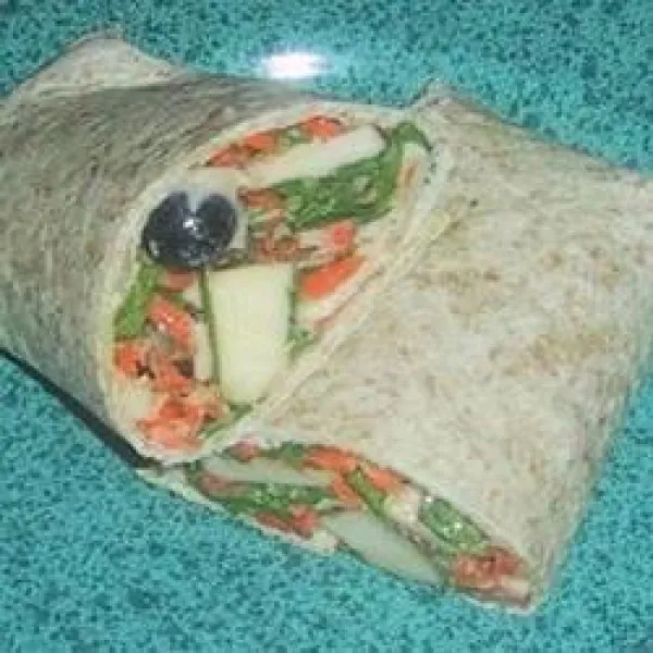 Wrap De Fruitsalade, Groenten En Tonijn