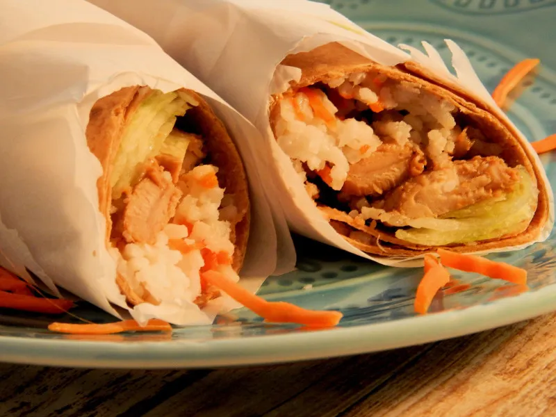 Wraps Met Kip, Knoflook En Honing